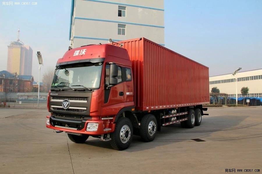 【福田汽车 瑞沃重卡 300马力 8×4 排半厢式载