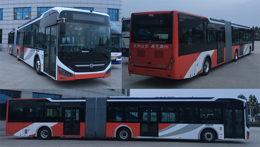 中通纯电动铰接低地板城市客车 lck6180evgda1