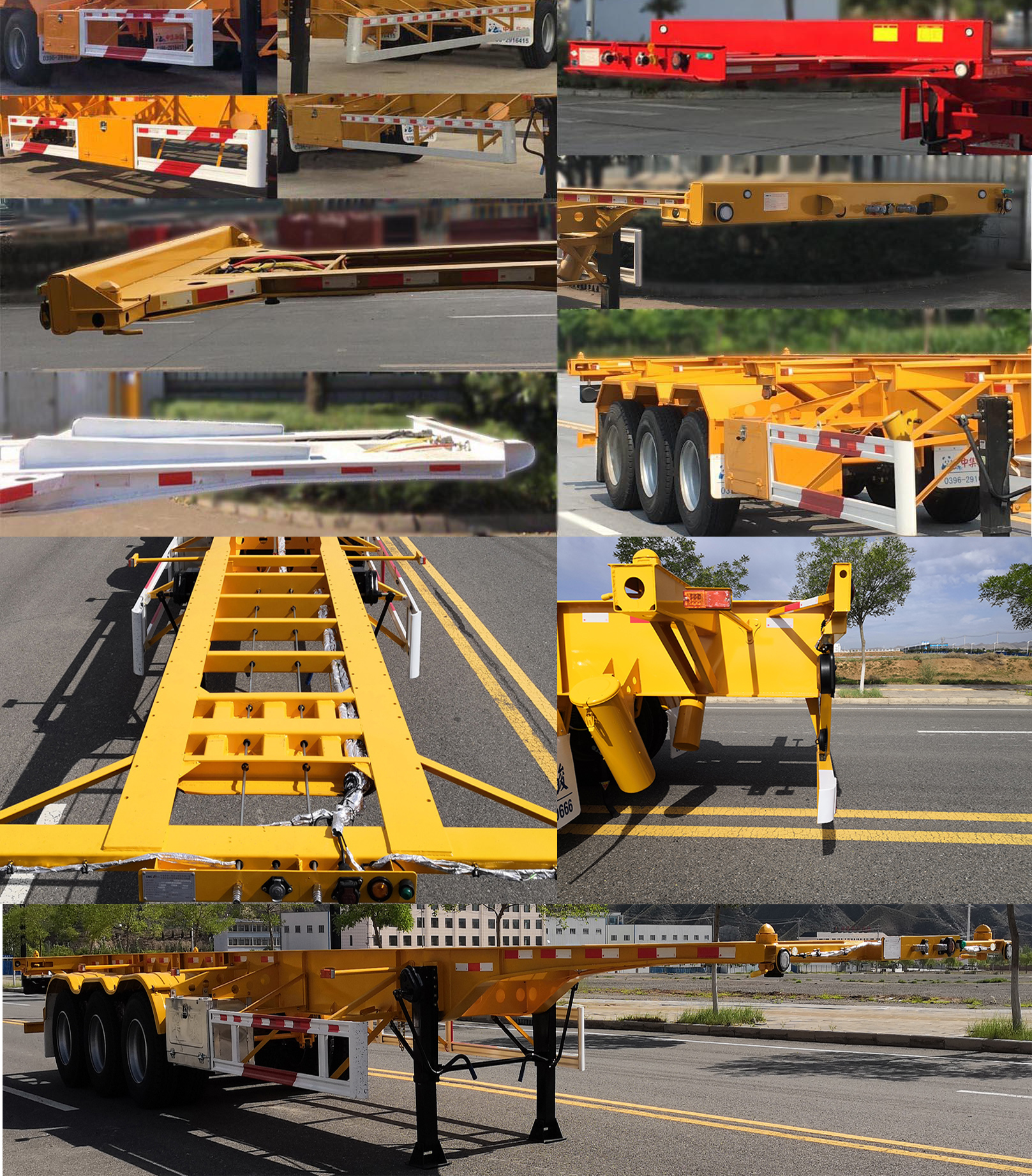 华骏危险品罐箱骨架运输半挂车 zcz9400twybyg