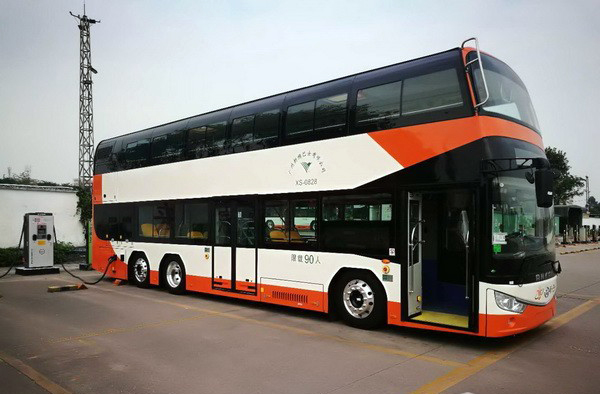 巴士观光线路就全部采用安凯客车,此次再次引入安凯纯电动双层巴士,无
