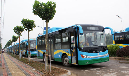 从中通东营市场传来喜讯,中通中标的50台大型天然气公交已经顺利运营