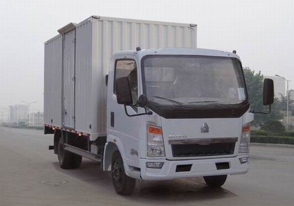 中国重汽灰色厢式货车图片