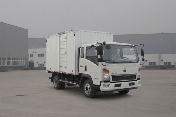 中国重汽灰色厢式货车图片